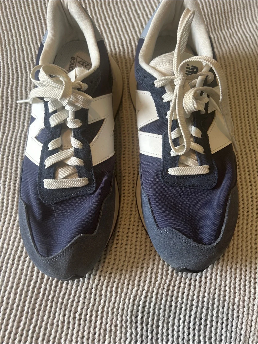 New Balance Navy, White & Gray Retro Runner Sneakers - Style 237